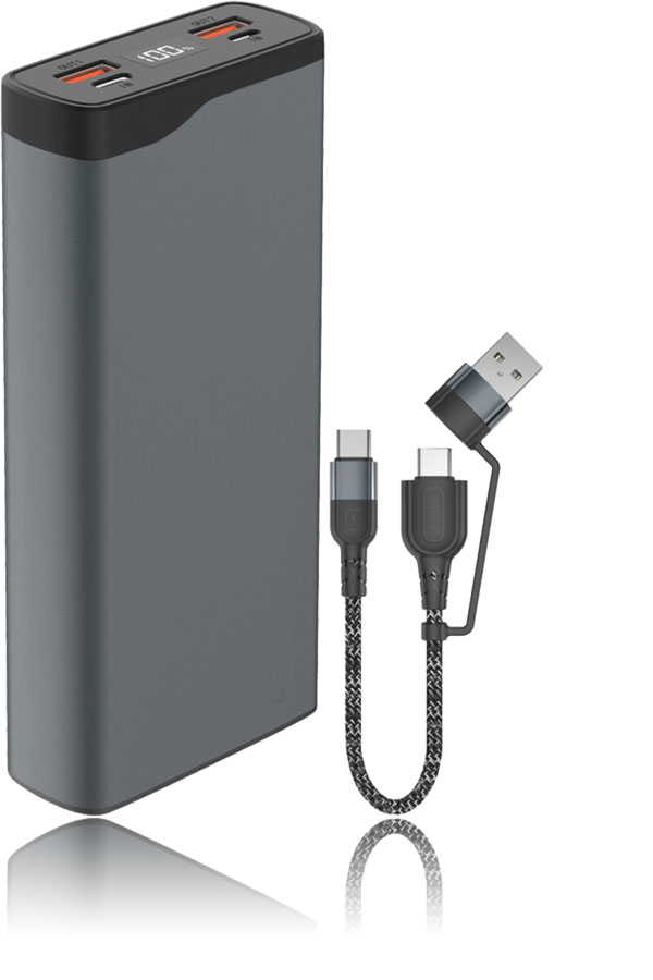 4Smarts Powerbank VoltHub Pro 20.000mAh 22,5W mit Quick Charge Schnellladen
